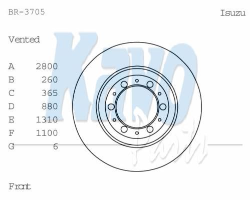 KAVO PARTS Bremžu diski BR-3705